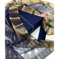 SastaaE 3 Pieces Unstitched Katan Silk Plain Shirt & Trouser With Organza Lining Dupatta For Womens & Girls Unstitched Fabric For Women. 