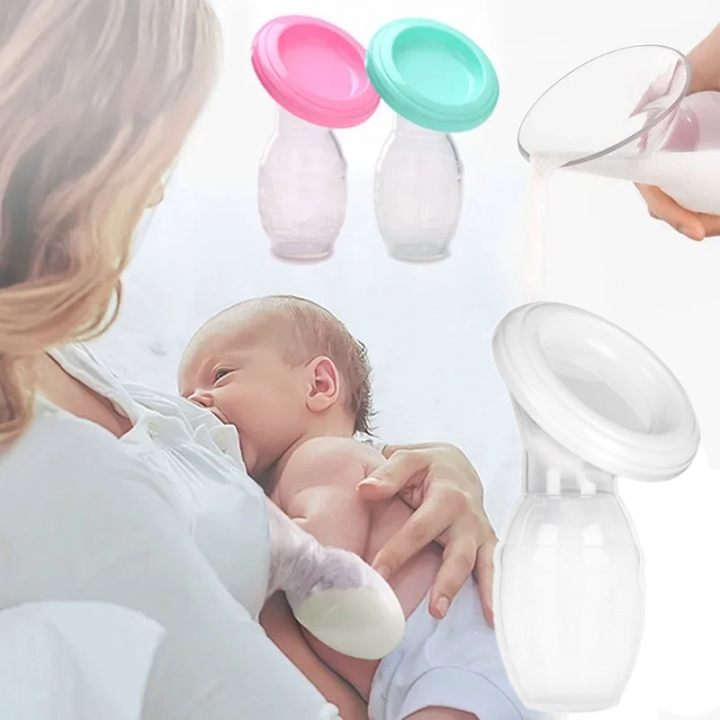 Silicone Manual Breast Pump Suction Milk Sucking Feeding Breasts Pumps ...