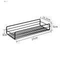 Storage Rack with Removable Shelf Stylish Durable Floating Shelves for Bathroom Bedroom Kitchen Easy to Install Clean Black Metal Frame Perfect Storage Solution Rust-proof Bathroom Storage Boxes. 
