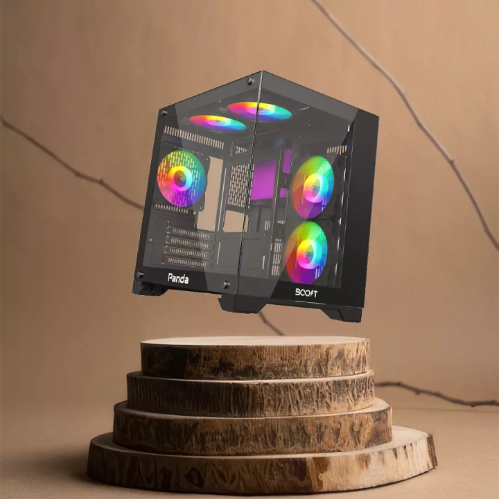 BOOST PANDA GAMiNG PC CASE BLACK WiTHUT FAN