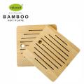 (Pack of 2) Bamboo Hot Pot Holder Pads Non Slip Dish Holder Table Decorative Hot Plate Heat pads. 