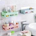 Plastic Inter Design Bathroom Kitchen Organize Shelf Rack Shower Corner with Wall Mounted Suction Cup. 