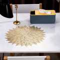 2/4/6 Hibiscus Flower Table Mat PVC Insulated Hollow Placemat Kitchen Dining Table Mat Coaster Cup Pad HomeTable Mats Wipeable Vinyl Place Mat for Holiday Wedding Dinner Table Decoration Mat. 