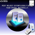 AzaTech Pest Reject Insect Repeller Ultrasonic Repellent Mouse Electronic Ultrasound Mosquito Spiders Cockroach Killer Repellents Electric Rat Reject Mice Indoor Insects Mosquitoes Bugs Fly Bug Rejection Spider Rodent Roachs Lamp. 