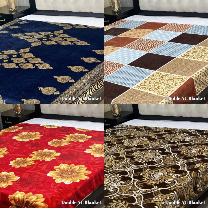 High Quality AC Blanket Single and double Bed Fleece Blanket /Kambal