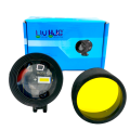 1-PC KZ30 CREE 40W White with Yellow Lens Adjustable Motorcycle LED Headlight Zoom in Out Fog Light. 