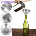 200 Fine Mesh Filter Stainless Steel Funnel Set with Fine Mesh Filter Cleaning Brush Kitchen Supplies for Liquid Transfer. 