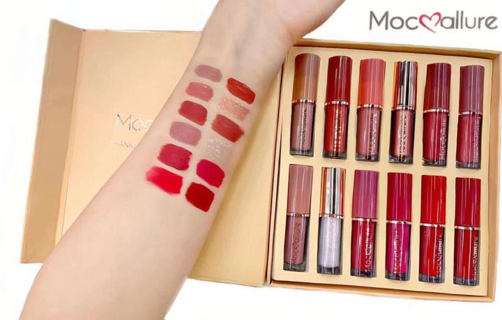 Mocmallure 12 Colors Matte Liquid Lipstick & Lip Gloss Set 2.5ml*12pcs |  Daraz.pk