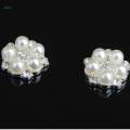 Silver Rhinestone Buttons Bulk, 15MM (Flatback) Embellishments for DIY Wedding Dress Clothing Crafts Decor, 10Pcs. 