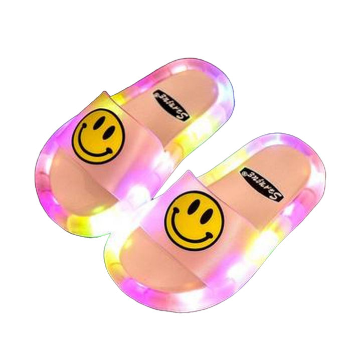 New Fashion Cartoon LED Light Slippers for Kids Flat Sandals for Kids Unisex Shoes Shoes Children Kids Non Slip