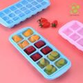 Easy Release Ice Cube Tray Set - Durable Plastic Stackable Easy Twist 14 Cube Trays- Pack of 3. 