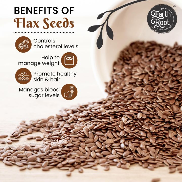 Ios Flexseed Organic Flax Seeds (Alsi beej) 100g/200g/ 500g – Premium Flexseed for ...