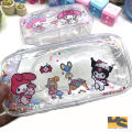 New Transparent Unicorn, Kuromi, melody, Glitter Zippered Pencil Case for Girls - High Capacity School Stationery Bag cute stationery for girls. 