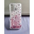 For Infinix Hot 11 Back Cover Water Glitter Shiny Soft Silicon with free pop socket Case for Girls. 