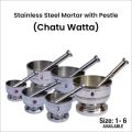 High Quality Stainless Steel Mortar Pestle Chato Wata Stainless Steel Mortar Pestle Perfect For Kitchen Salt & Pepper Grinding Bowl For Spices Herbs Nuts Garlic Tools Food Items The Best Price In Pakistan. 