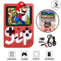 SUP Game Box 400 In 1 Retro Video Game Rechargeable Single Player Portable Handheld Game Console Handheld Game PAD Gamebox for kids Connects with LCD / TV - Size Approx. 5 Inches - Red. 