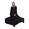 Maxy Umbrella Style Hijab Abaya For Girls/Ladies Chiffon Material Abaya With Proper Outfit Including Black Scarf-Black color. 