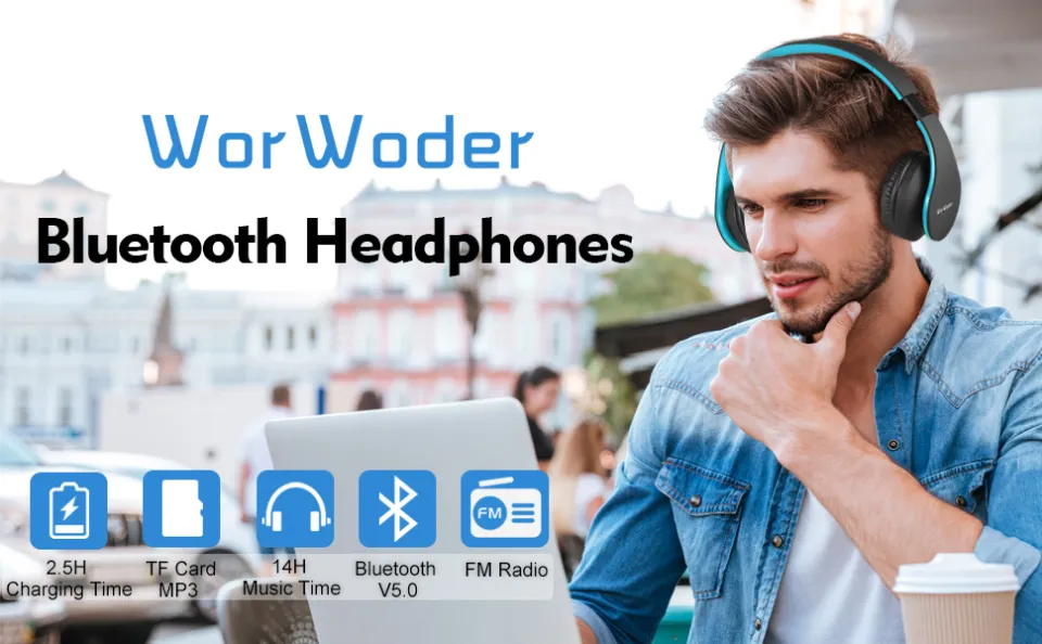 Wireless Headphone WorWoder Wireless Bluetooth Over Ear Stereo
