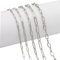 1meter/bag Stainless Steel Flat Rectangular O-shaped Chain Link for DIY Craft Making. 