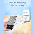 Rechargeable With 1 Paper Roll Thermal Printer Cute Office Mini Portable Photo Label Students Wireless Bluetooth Pocket Pictures Printer Bluetooth Mobile Photo Portable Thermal Printer Record Sticker Label Printer Note random color will be deliver. 