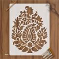 Pear Paisley Damask reusable stencil for wall decoration, Furniture , Canvas DIY Home decoration by imart Stencils. 