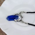 Trendy Dmc Devil Maycry 5 Dante Pendant Necklace Red Blue Gem Cosplay Necklaces Long Rope Chain Vintage S For Men. 