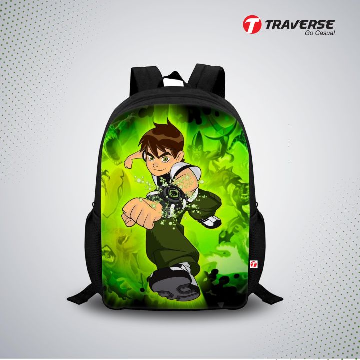 Traverse Kids Bag- Ben10 (Digital Printed Ben-10 Backpack for