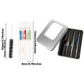 3pcs Borosilicate Glass One Hitter Pipe Bat+Metal Tip Storage Case+Brush Kit. 