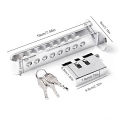 8 Holes Clutch Clasp Stainless Steel Car Brake Pedal Lock Anti-theft Device, 1 Piece. 