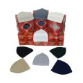 1 DOZEN MACHINE KNIT OPEN-WORK TURKISH KUFI TOPI. 