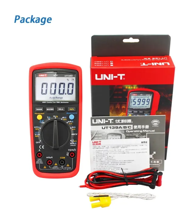 UNI-T UT139C UNIT Digital Multimeter Auto Range True RMS Meter ...