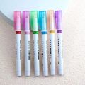 Flownwing 6-Piece Different Dual Tip Curve shape Highlighter Pen Set – Vibrant Colored Pens with Fine Tips for Adult Teenage Kids, Perfect for Coloring Books, Writing, Journaling, Drawing, Scrapbooking, Art, and Office Use (A-6PCS)". 