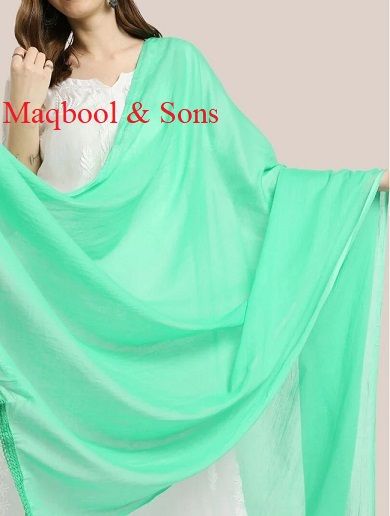 Stoller/ Dubatta/ Scarf For Women’s in Light Sea green Colour Chiffon