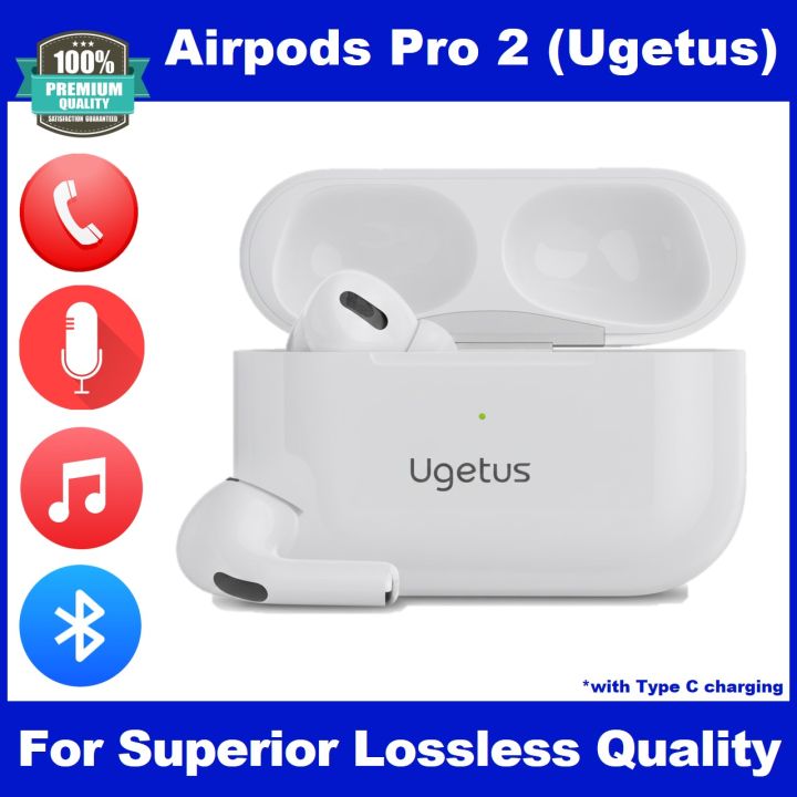AirPods Pro 2(Ugetus) Wireless TWS Earbuds – Bluetooth 5.0, High Quality HD Sound, Strong Bass, Long Battery Backup & Comfortable Fit for iOS/Android