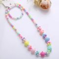 New Fashion Candy Color Necklace Bracelet cute Design necklace set For kids girls party birthday jewelry gift. 