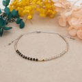Blame Me, Source insBohemian Wind Black Gem Agate Stone Handmade Beaded Bracelet. 