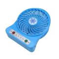 Rechargeable Portable Mini Fan with LED Light Battery Operated USB Charging Fan. 