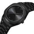 Black Arabic Aura Watch for Men Stylish Luxury Watch Arabic Dial Quartz Movement Unisex Fashion Watch with Arabic Numerals Fiber Chain Butterfly Clasp Premium Business Casual Wrist Watch. 