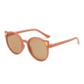 Fashionable Trendy Cat Ear Sunglasses for Kids Children Round Frame UV Protection Sun Glasses Boys Girls Summer Outdoor Eyewear. 