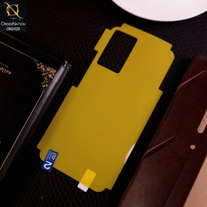 Infinix_ Zero X Pro Protector Cover - Transparent Hydro Jell Skin Film Unbreakable Back Protector Sheet