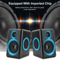 Ft-165 Computer Speakers With Heavy Bass Volume , 3.5mm Audio, USB Wired Powered Built-in Four Loudspeaker Diaphragm Multimedia Speaker for Gaming PC,Laptops And Computers. 