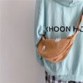 Japanese Corduroy Shoulder Bag Women Crossbody Canvas Dumpling Bag Retro Student Messenger Bag.
