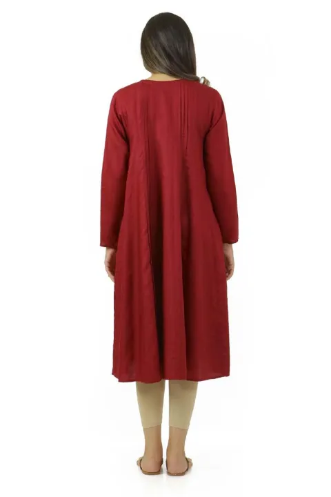 EGO%20Winter%20Collection%202019%20%20Destiny%20%20Maroon%20Viscose%20Kurti%20For%20Women%20-%20Image%206