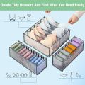 Pack of 3 Bra socks panty drawer organizer Foldable underwear box Wardrobe clothes storage box Net fabric underwear organizer(Drawer Organiser). 