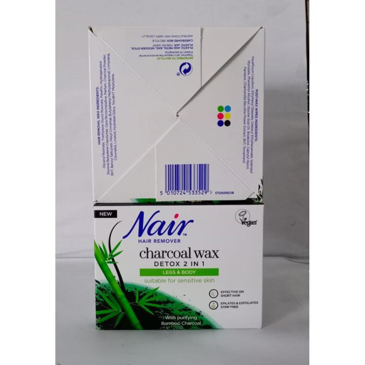 Nair Hair Removal Charcoal 2 in 1 Detox Wax Legs & Body 380 g