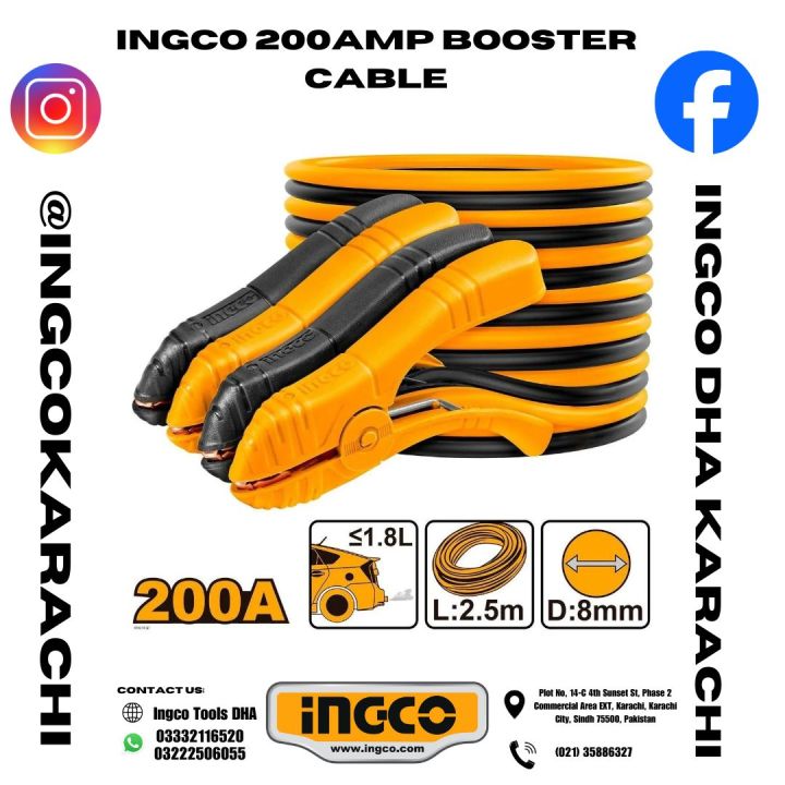 INGCO Booster Cable 200Amp HBTCP2001