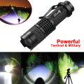 【ETOP】 T6 60000 Lumen LED Flashlight Torch Light Powerful UltraFire Tactical Police Outdoor Light Mini Zoomable Lamp 3 Modes with Clip flashlight Re-chargeable Tactical Flashlight Emergency Light. 