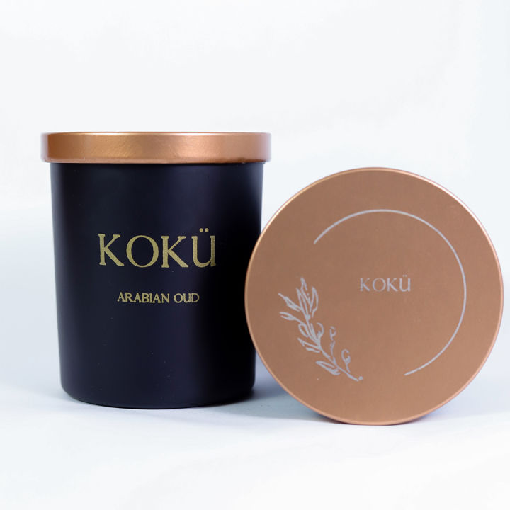 Koku Scented Candle | Long Lasting Arabic Oudh Fragrance| Perfume for your room| Soy and wax| | Perfect Weddings, Dates, Birthdays