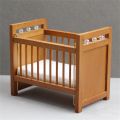 Green Home Dollhouse Baby Bed Smooth Surface Funny Dollhouse Toy Miniatures. 