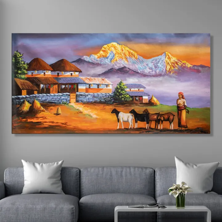Paper%20or%20foam%20board%20%7C%20Not%20wrapped%20in%20wood%20frame%20inches%20X%2048%20inches%20%7C%20Quality%2024%20%7C%20Extra%20large%20single%20panel%20landscape%20village%20morning%20sunrise%20glowing%20mountain%20artwork%20matte%20canvas%20cotton%20print%20%7C%20High%20quality%20inches%20%7C%20Tightly%20-%20Image%206